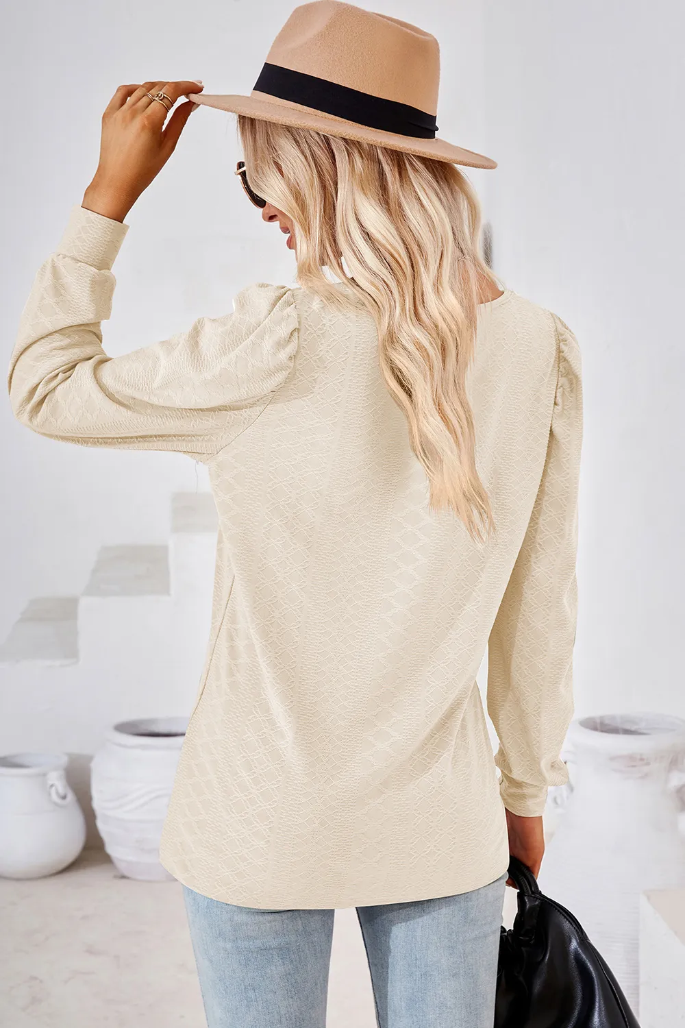 Square Neck Puff Sleeve T-Shirt, image 21
