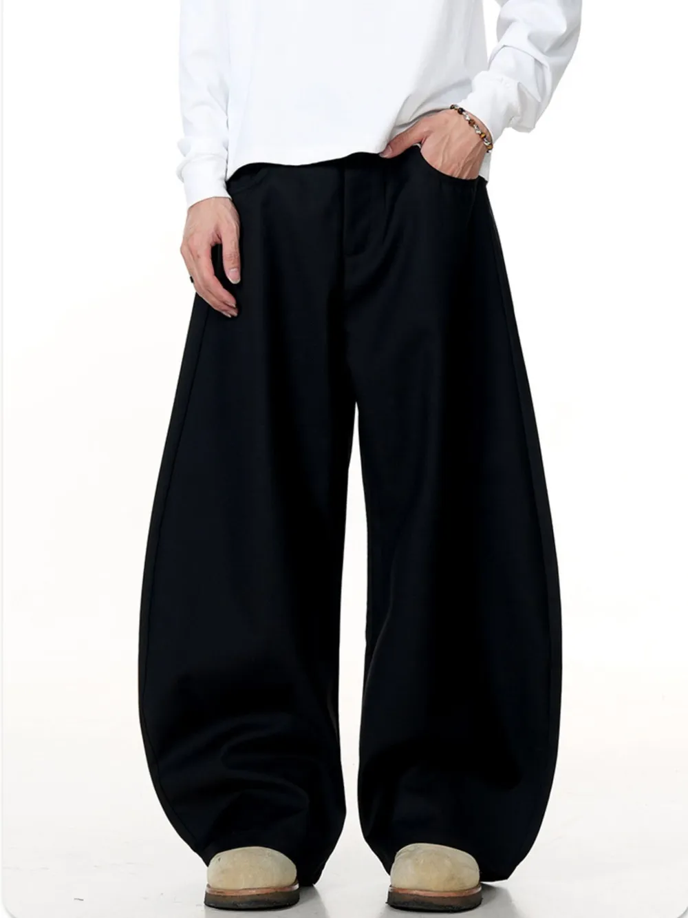 Men's Wide Leg Relaxed Fit Casual Pants, image 7