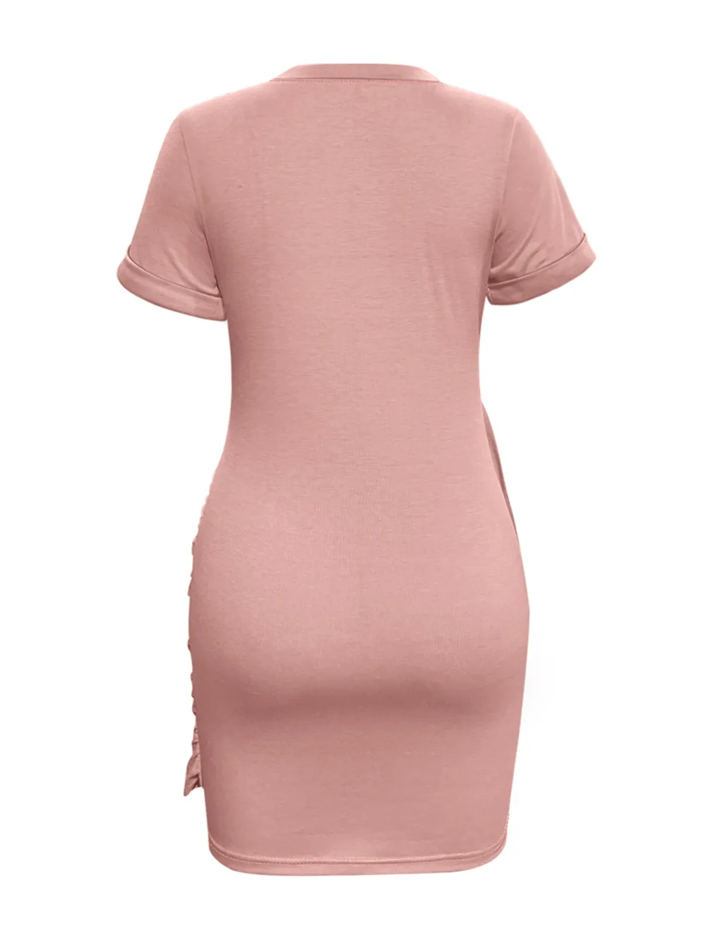 Round Neck Short Sleeve Mini Tee Dress, image 5