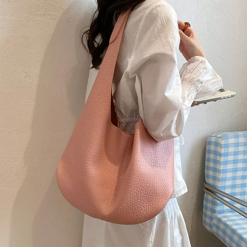 Textured Leather Shoulder Bag, image 6