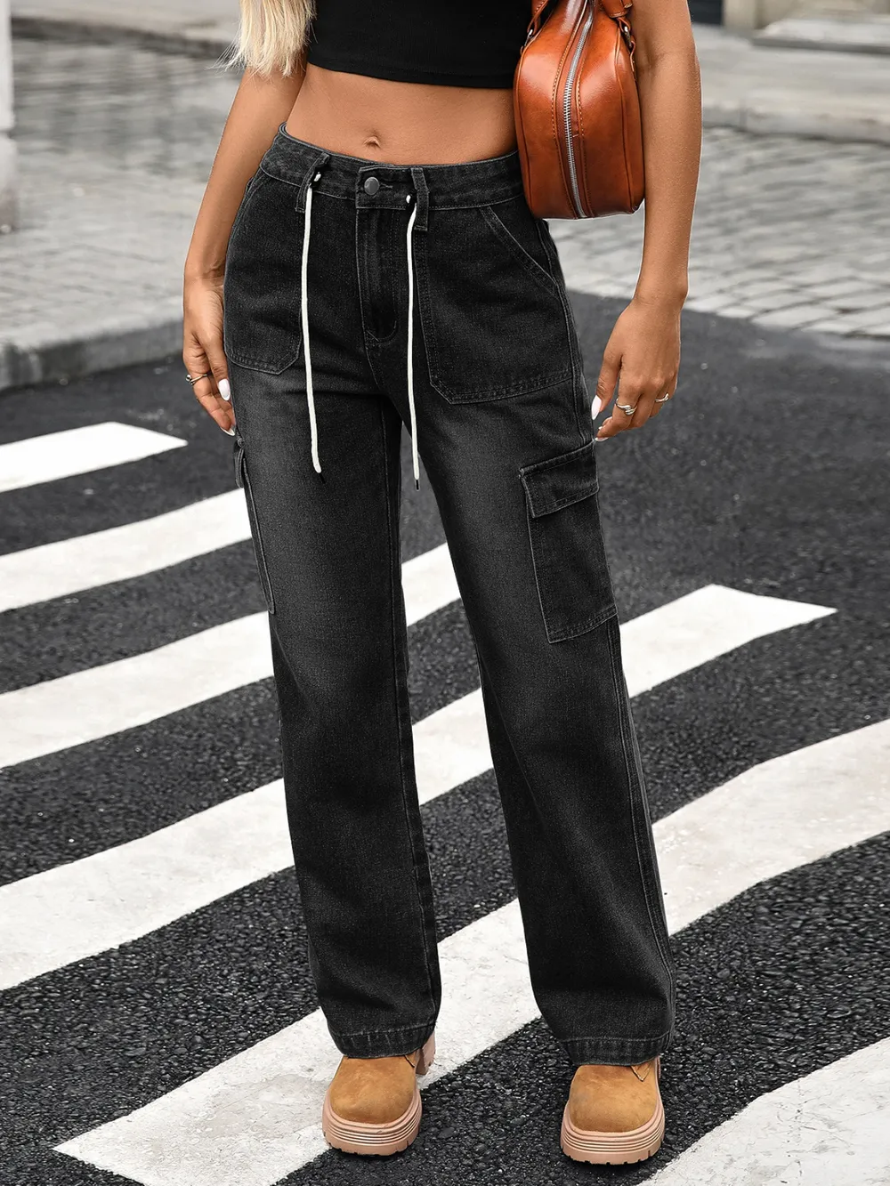 Wide Leg Cargo Jeans, image 7