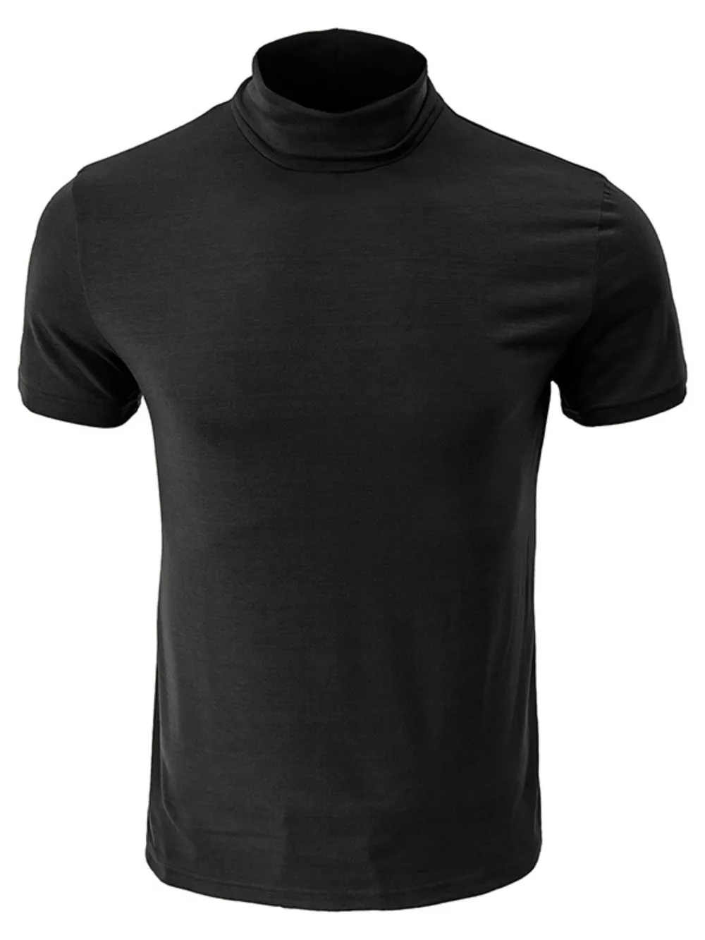 Men's Full Size Mock Neck Short Sleeve T-Shirt Plus Size, image 8