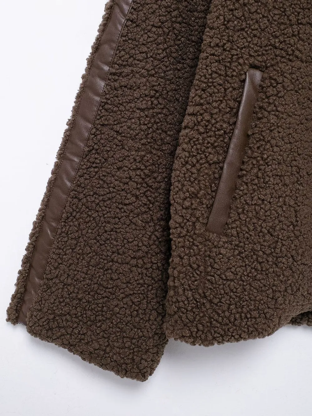 Zip Up Turtleneck Long Sleeve Plush Jacket, image 19