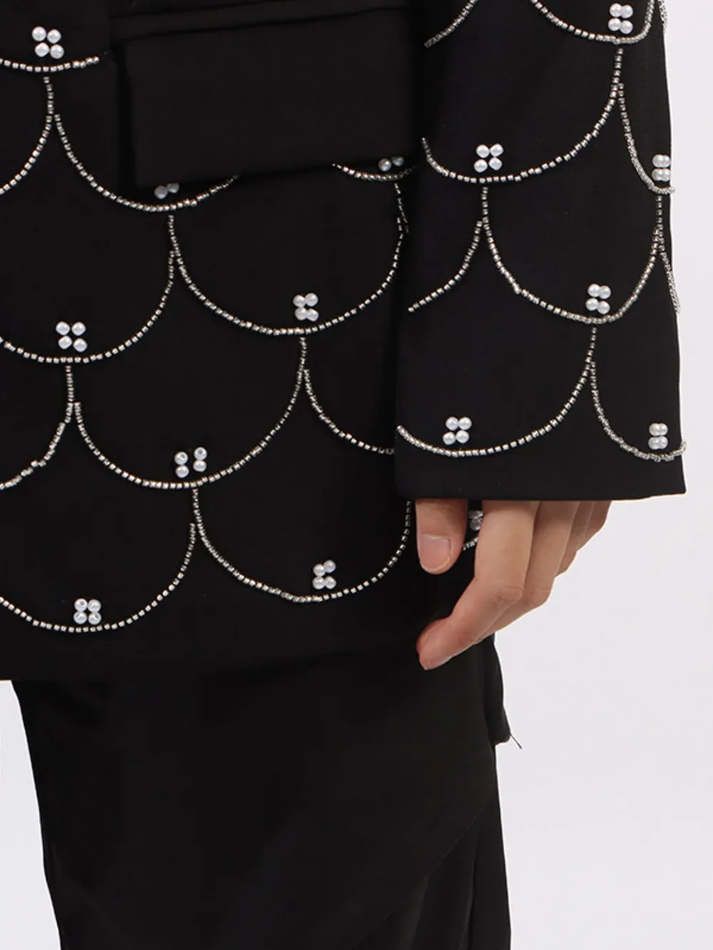Pearl Detail Long Sleeve Blazer, image 10