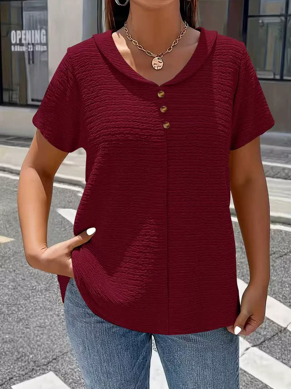 Textured Short Sleeve Top, image 23