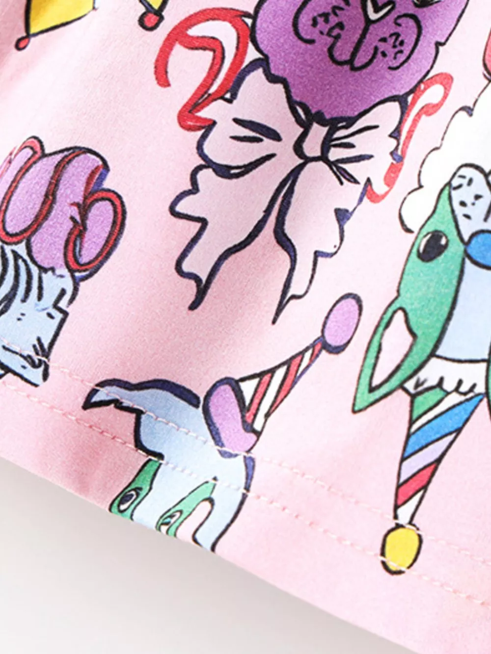 Children's Cartoon Print Short Sleeve Dress, image 5