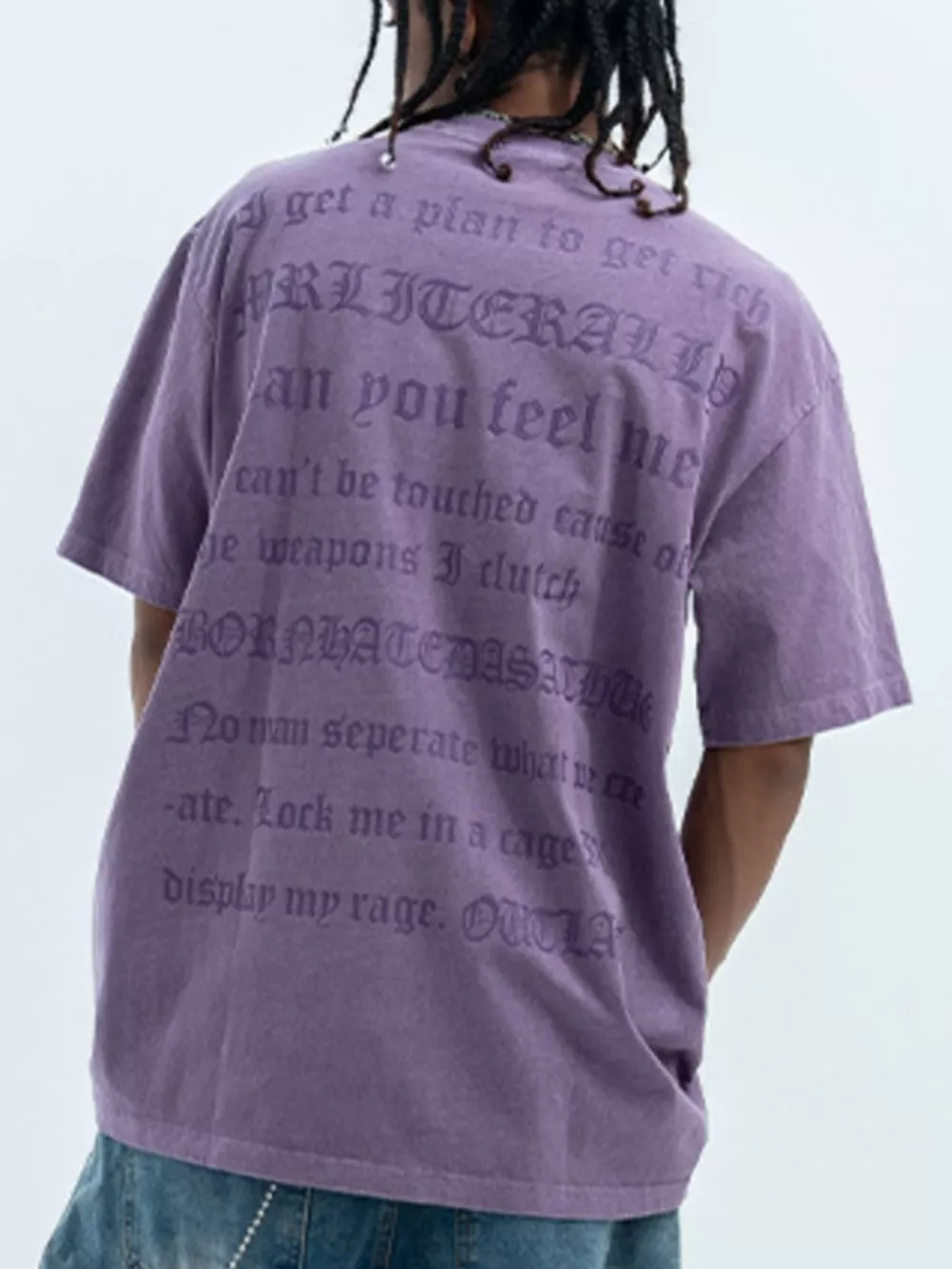Men's Letter Round Neck Short Sleeve T-Shirt, image 8
