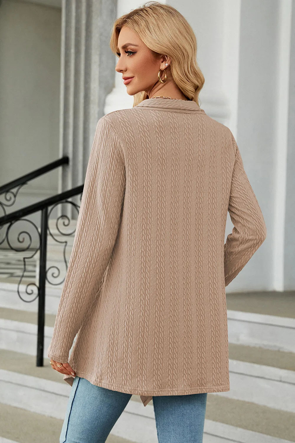 Open Front Long Sleeve Cardigan, image 6