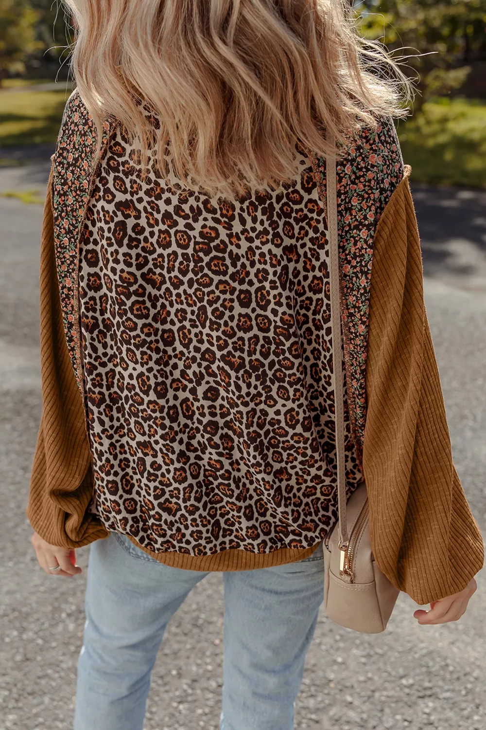 Leopard Print Long Sleeve Sweatshirt, image 7