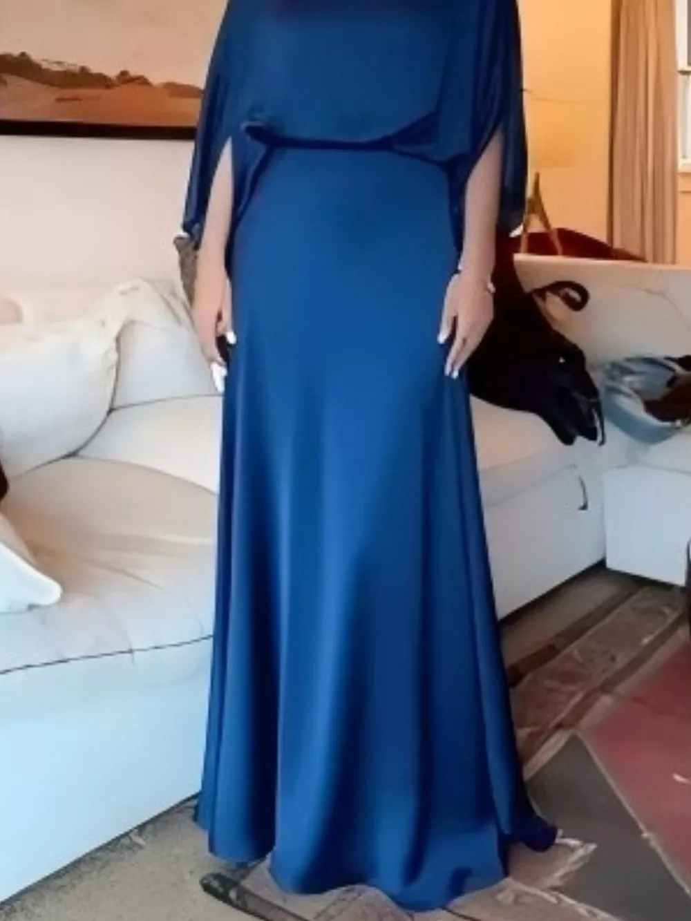 Full Size Elegant Batwing Sleeve Maxi Dress Plus Size, image 5