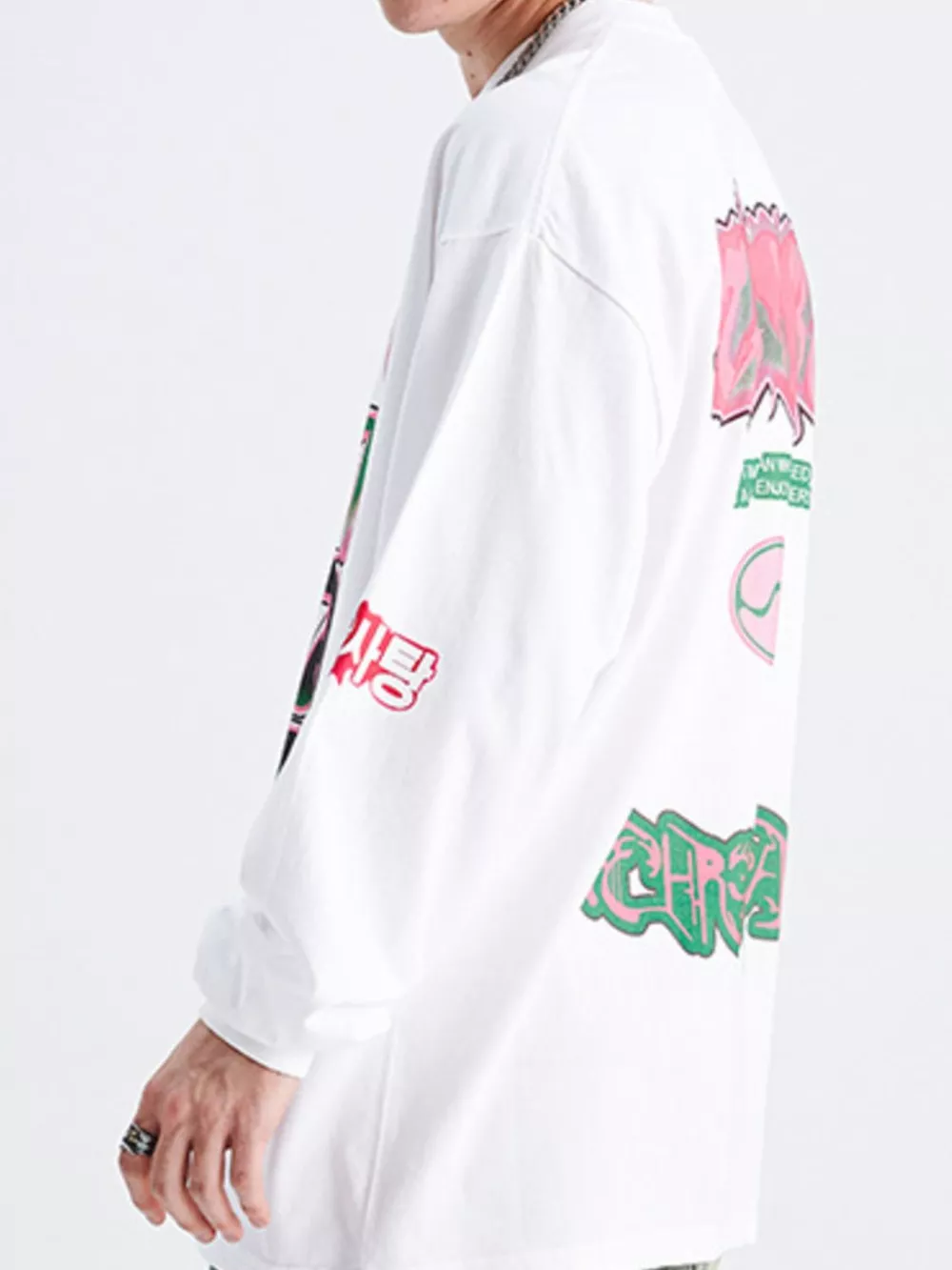 Men's Graphic Round Neck Long Sleeve T-Shirt, image 2