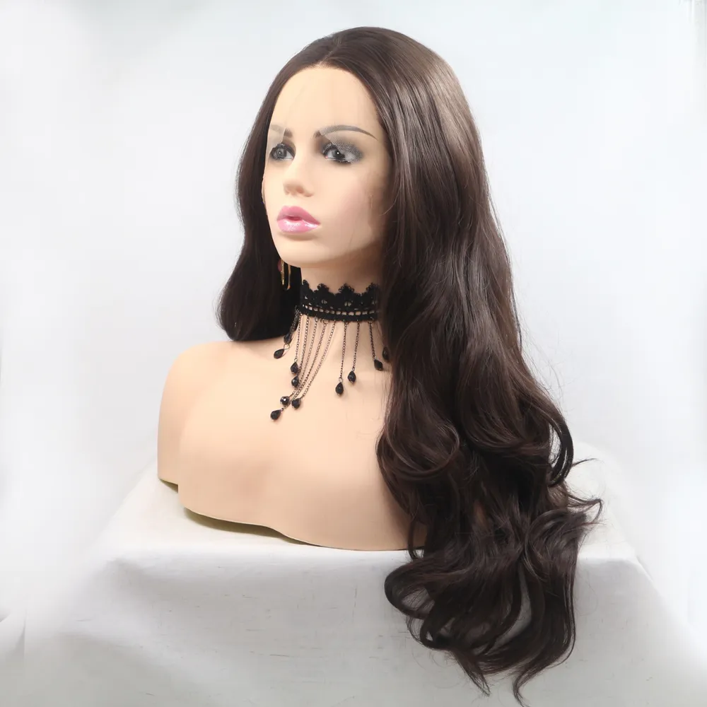 13*3" Lace Front Wigs Synthetic Long Wavy 24" 130% Density, image 4