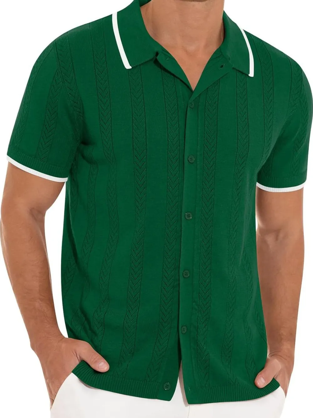 Men's Full Size Button Down Short Sleeve Shirt Plus Size, image 6