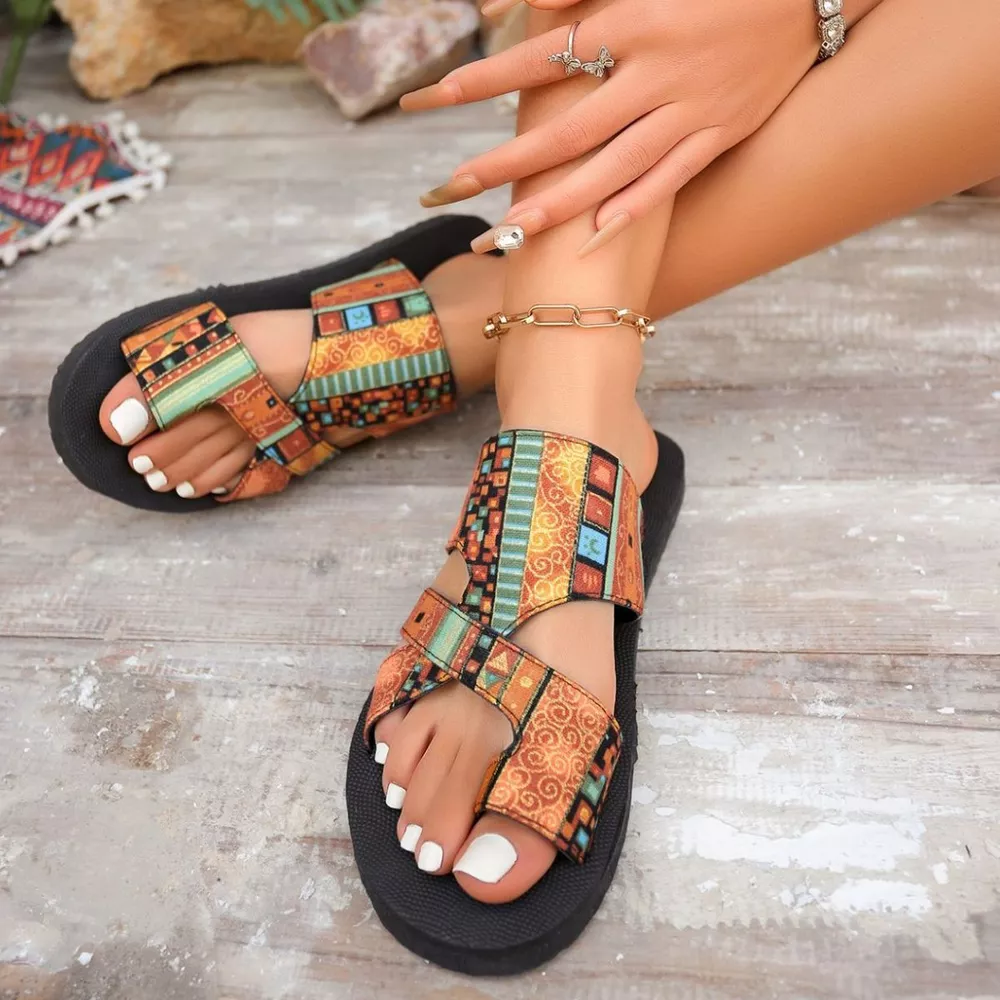 Toe Loop Flats Sandals, image 3