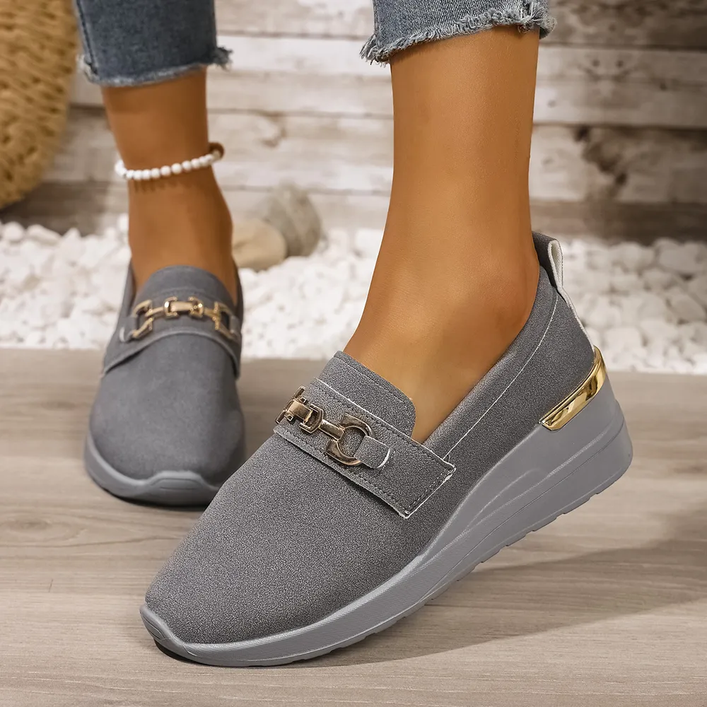 Round Toe Wedge Slip-Ons, image 4