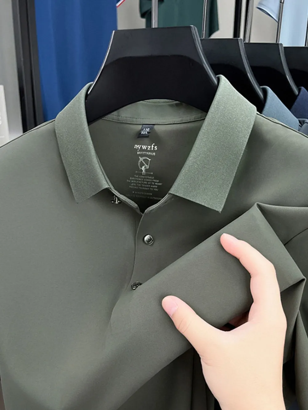 Men's Plus Size Button Detail Short Sleeve Polo, image 10