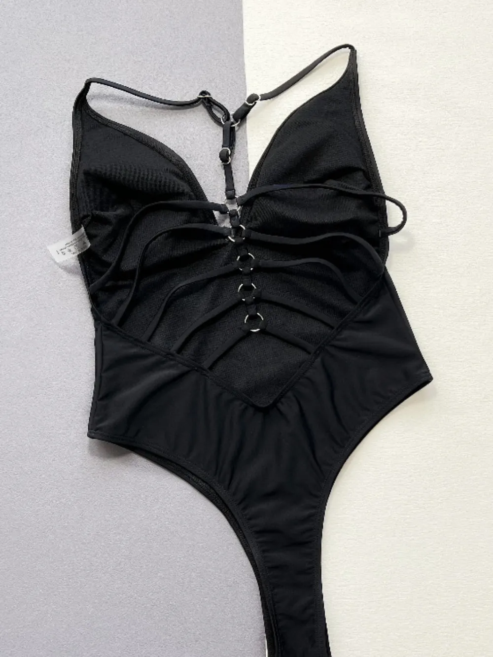 Cutout Plunge Spaghetti Strap One-Piece Swimwear, image 4