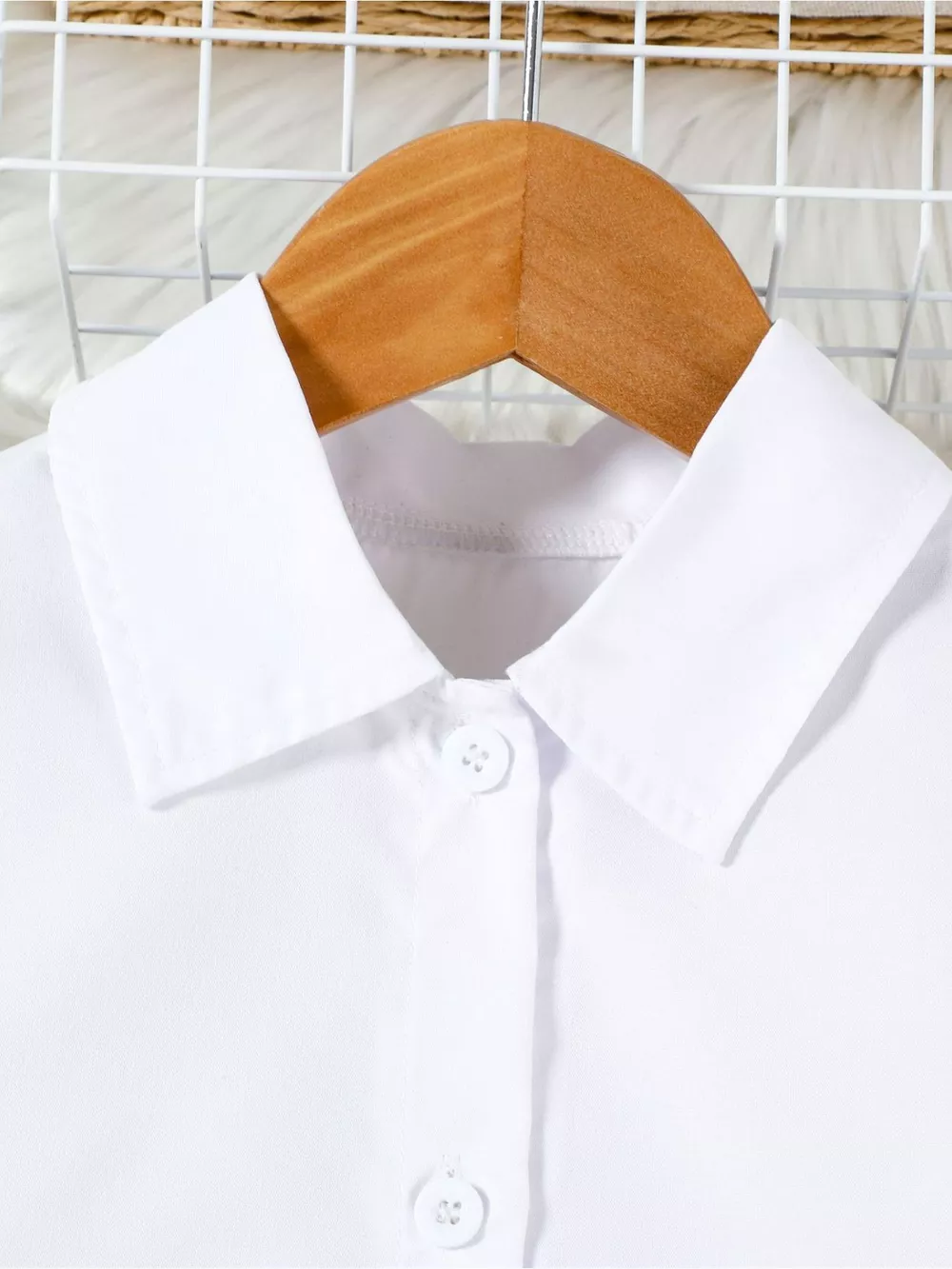 Children's Long Sleeve Shirt & Pleated Skirt Set with Belt, image 4