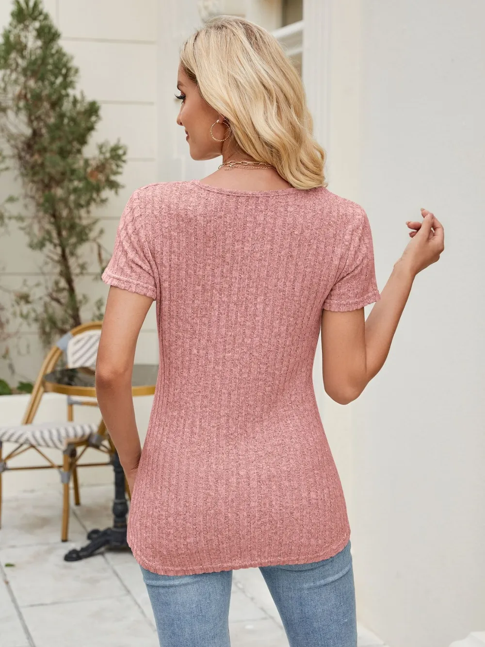 Round Neck Short Sleeve T-Shirt, image 5