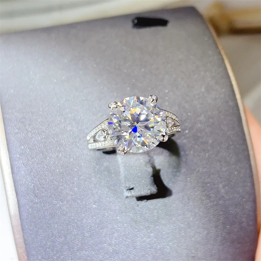 5 Carat Moissanite 925 Sterling Silver Ring, image 3