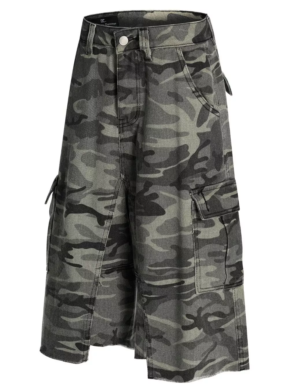 Men's Camouflage Cargo Denim Capris, image 2