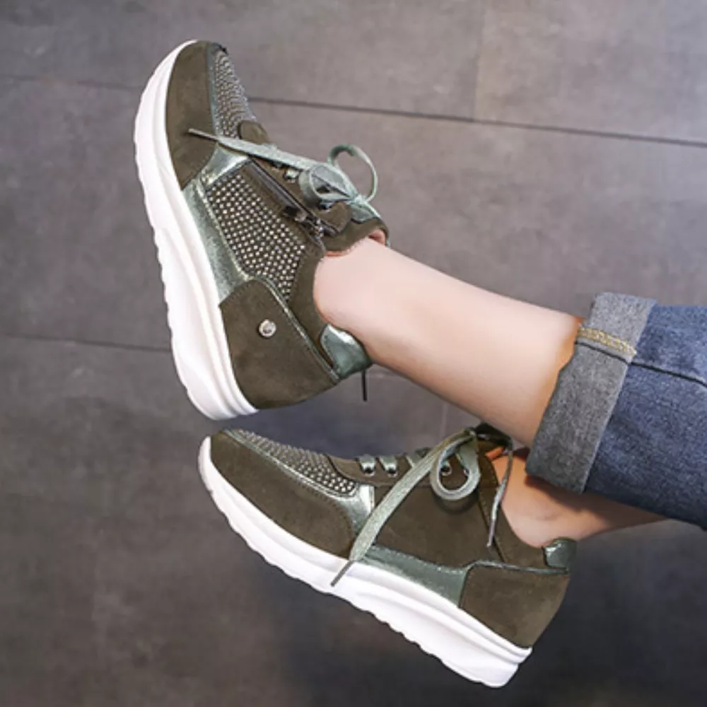 Lace Up Round Toe Sneakers, image 6