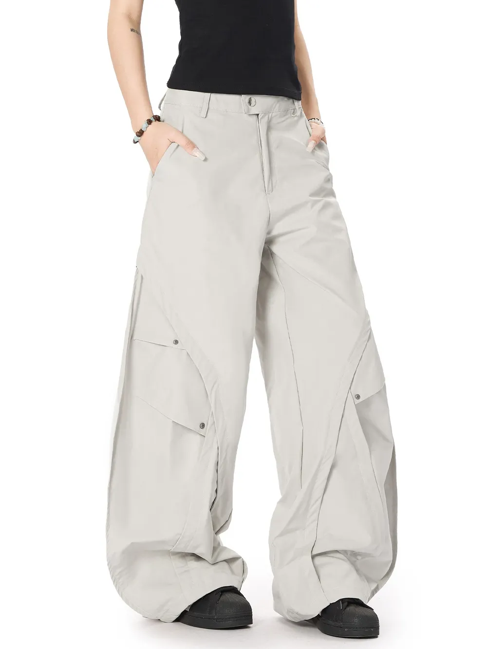 Men's Oversized Wide-Leg Cargo Pants
