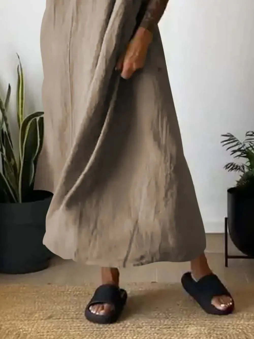 Full Size Ruched Cami Maxi Dress with Pockets Plus Size, image 12