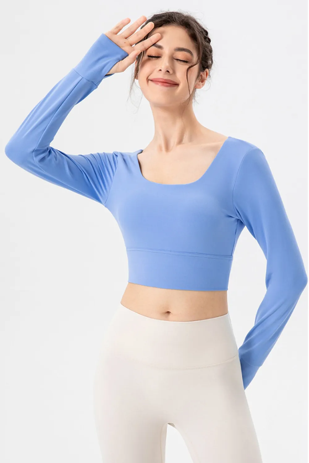 Square Neck Crisscross Active T-Shirt, image 5