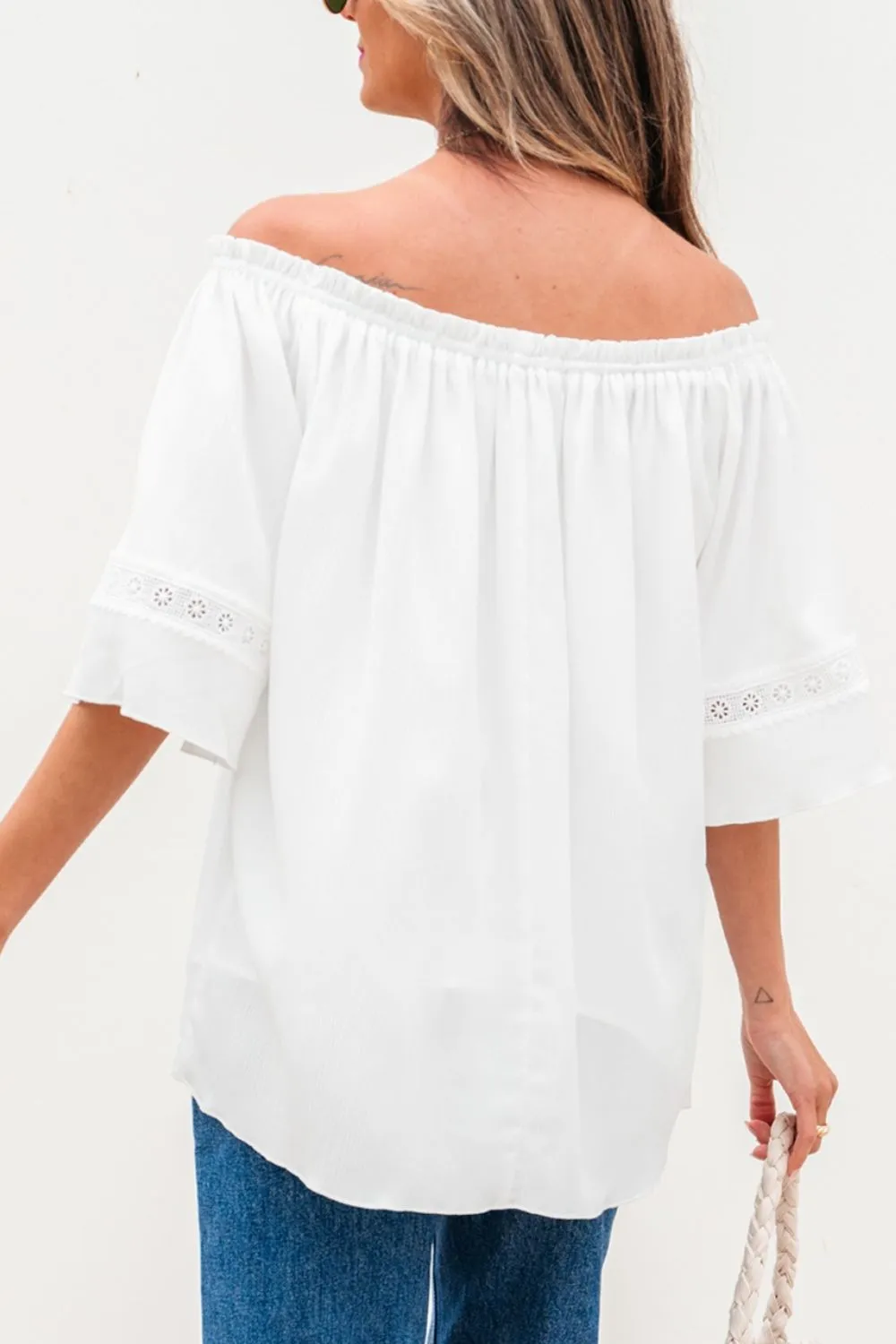 Lace Detail Off-Shoulder Blouse, image 14