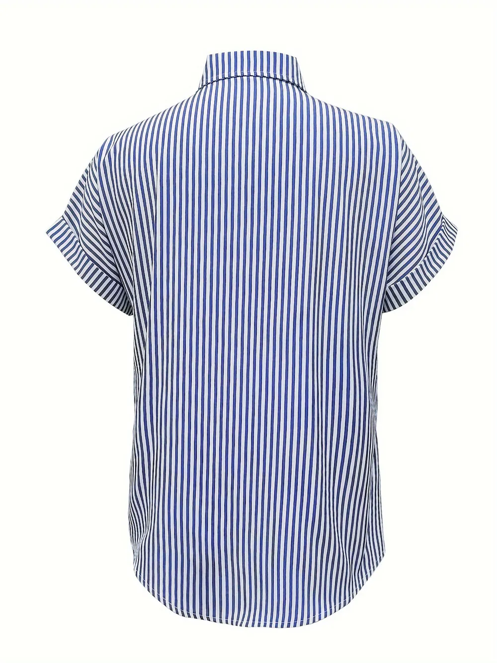 Full Size Striped Button-Up Casual Shirt with Pocket Plus Size, image 6