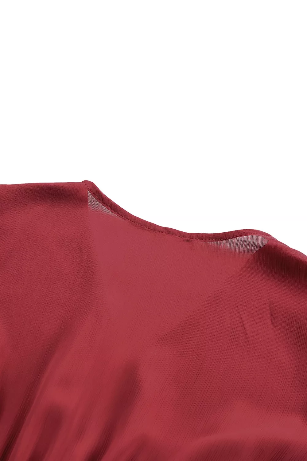 Elegant Tie-Front Ruffle Mini Dress with Smocked Wiast, image 21