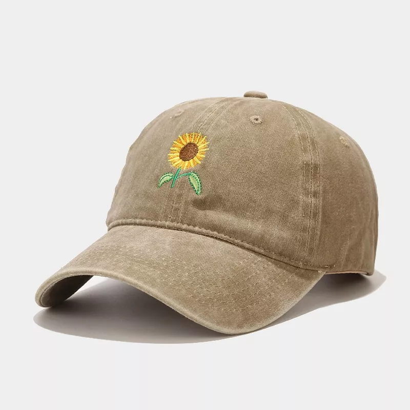 Sunflower Embroidered Baseball Cap, image 3