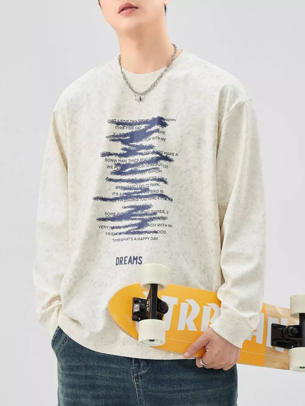 Men's Plus Size Casual Graphic Long Sleeve T-Shirt