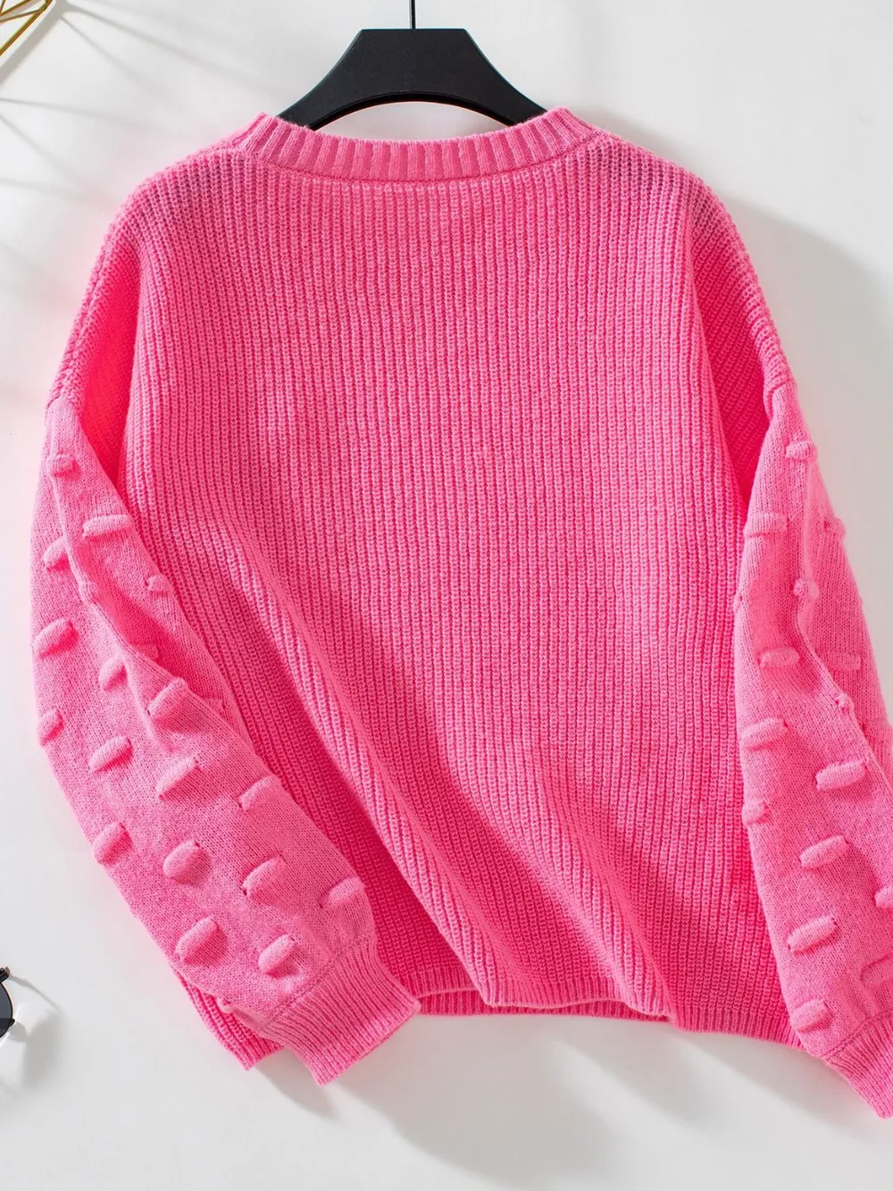 Round Neck Drop Shoulder Sweater, image 6