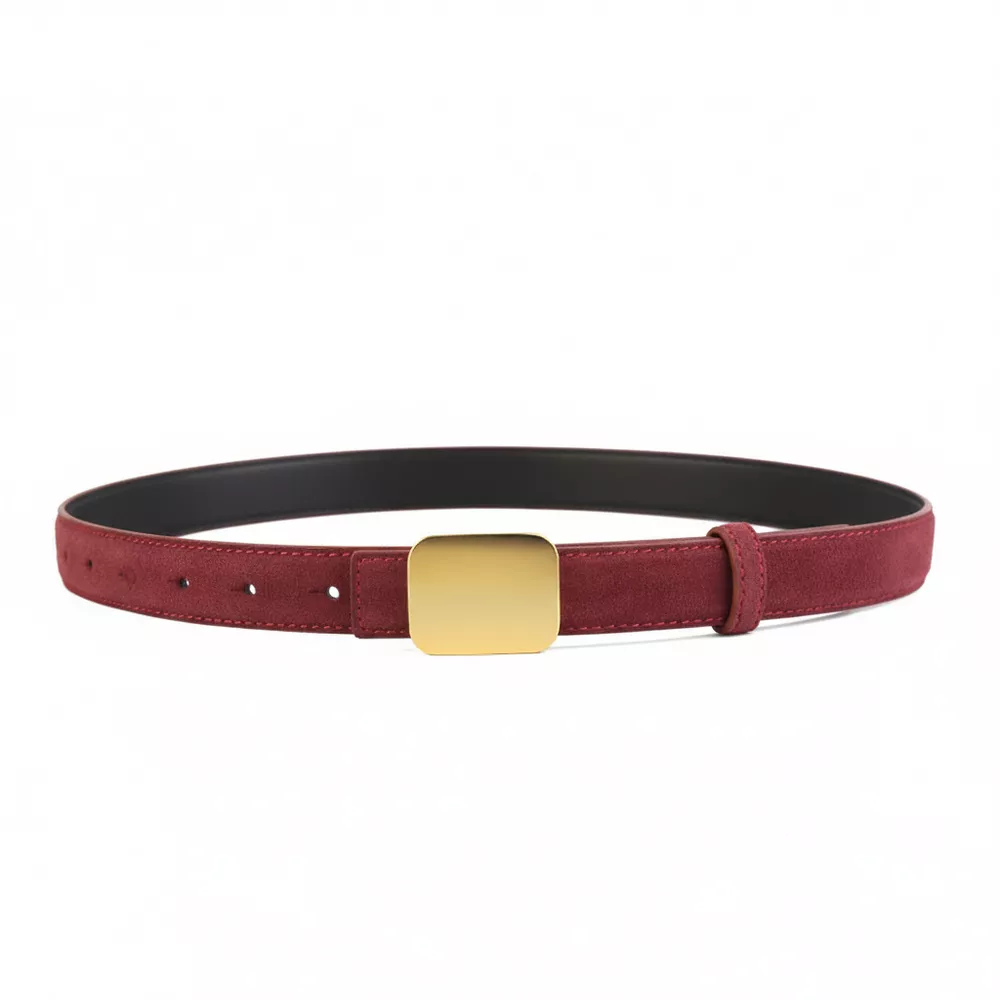 Square Buckle Leather Belt, image 3