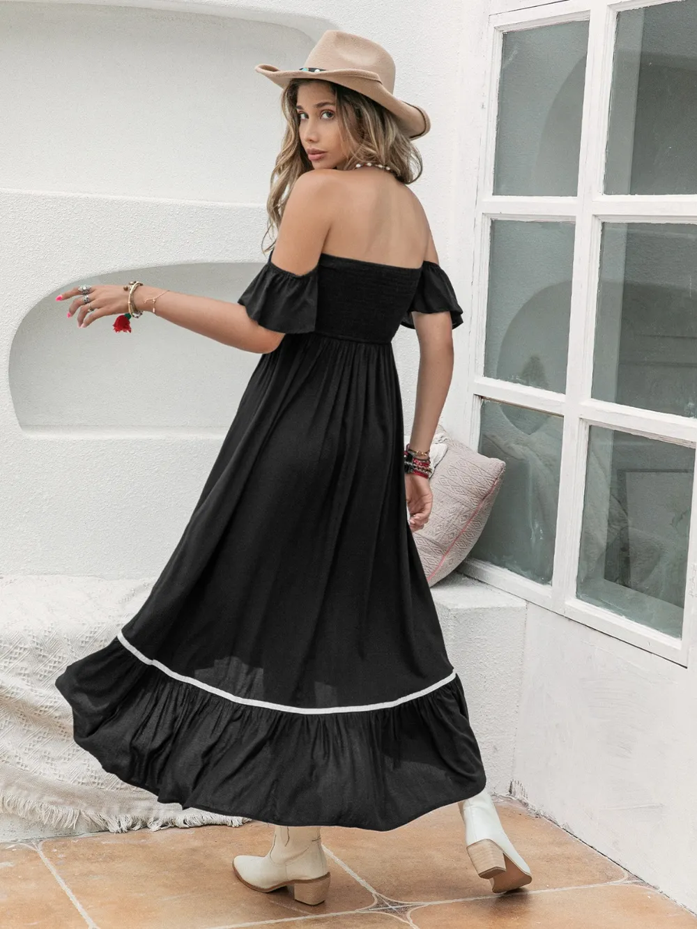 High-Low Off-Shoulder Dress, image 3