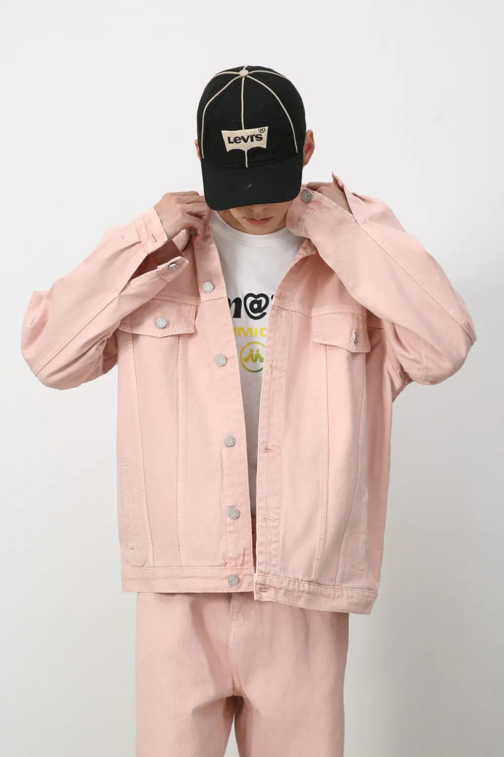 Men's Button Up Dropped Shoulder Denim Jacket, image 3
