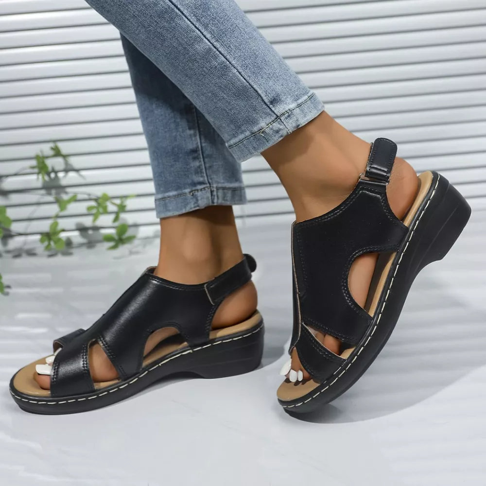 Peep Toe Wedge Sandals, image 2
