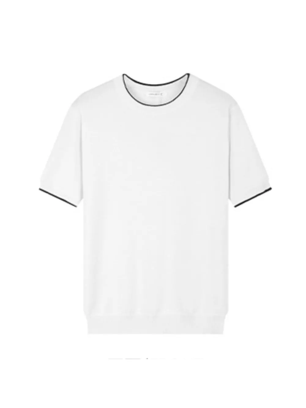 Men's Plus Size Contrast Trim Crew Neck T-Shirt, image 2
