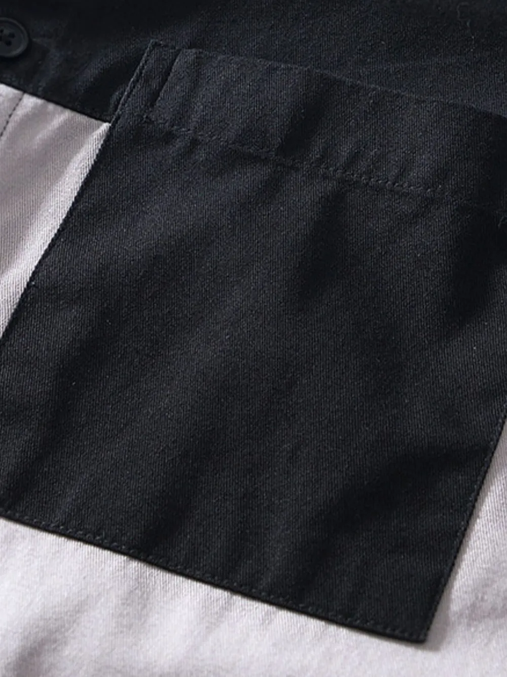 Men's Plus Size Color Block Button Up Shirt, image 7