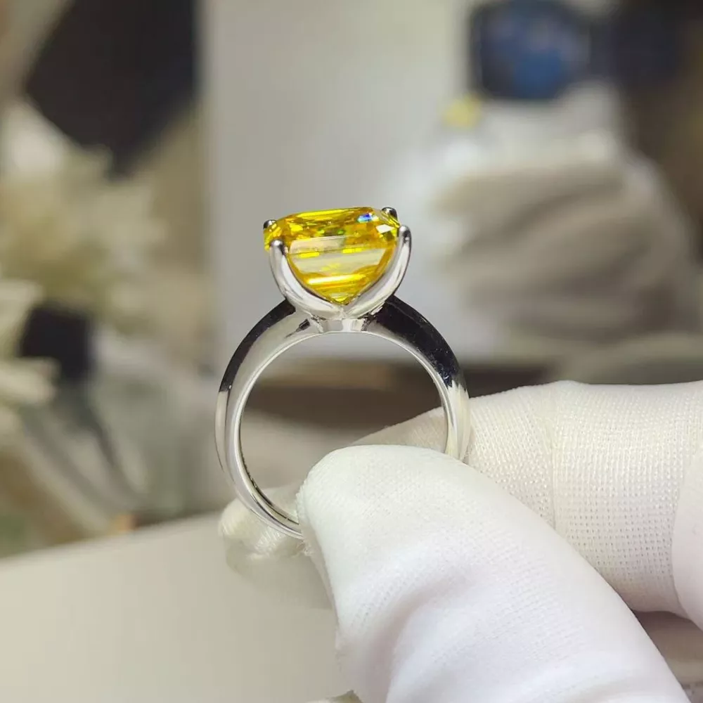 5 Carat Moissanite 925 Sterling Silver Ring, image 3