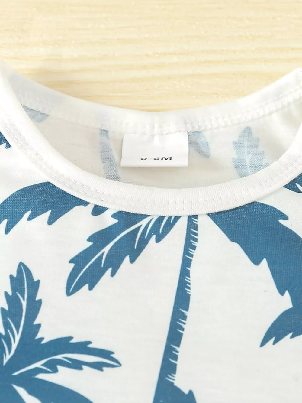 Children's Tropical Palm Print Tank Top & Shorts Set, image 3