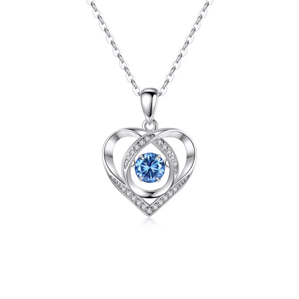 925 Sterling Silver Heart Pendant Necklace, image 4