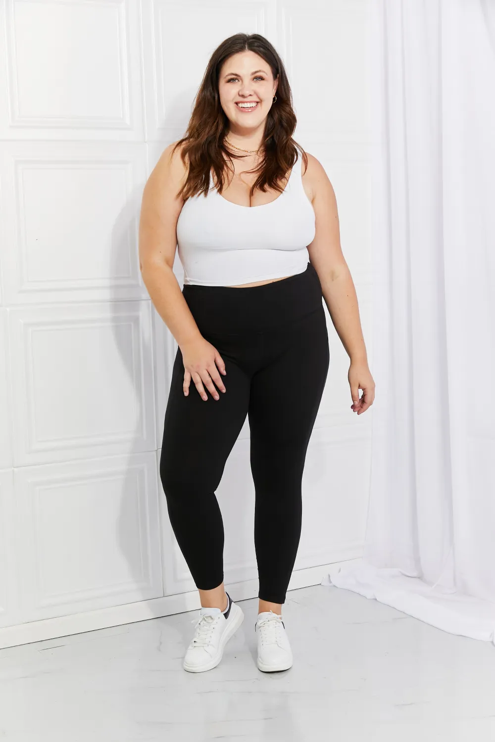 Full Size Strengthen and Lengthen Reflective Dot Active Leggings, image 10