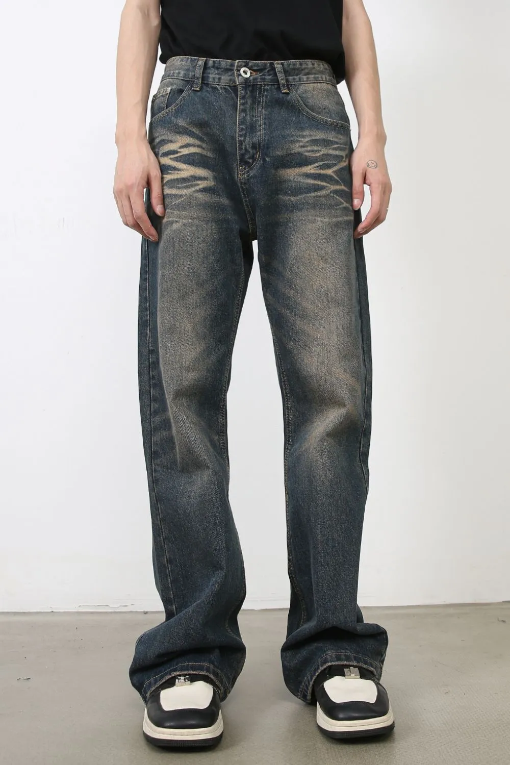 Men's Baggy Jeans with Pockets, image 3