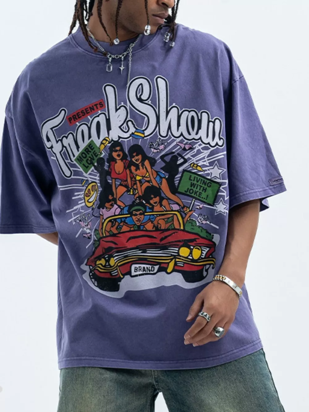 Men's Graphic Round Neck Half Sleeve T-Shirt, image 5