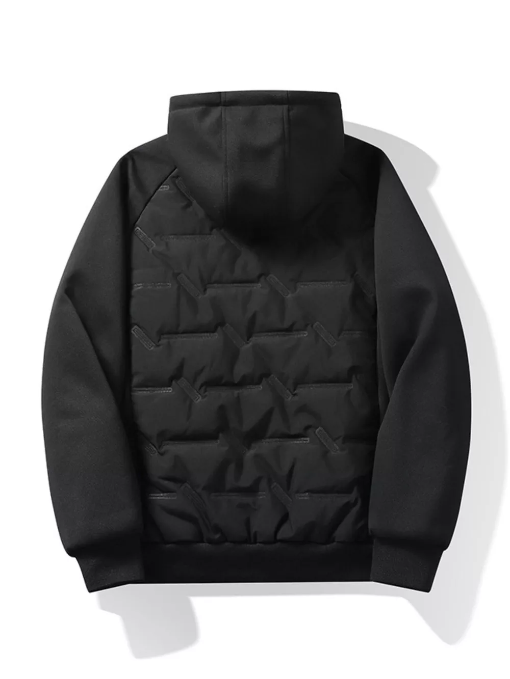 Men's Plus Size Hooded Padded Front Zip-Up Jacket, image 4
