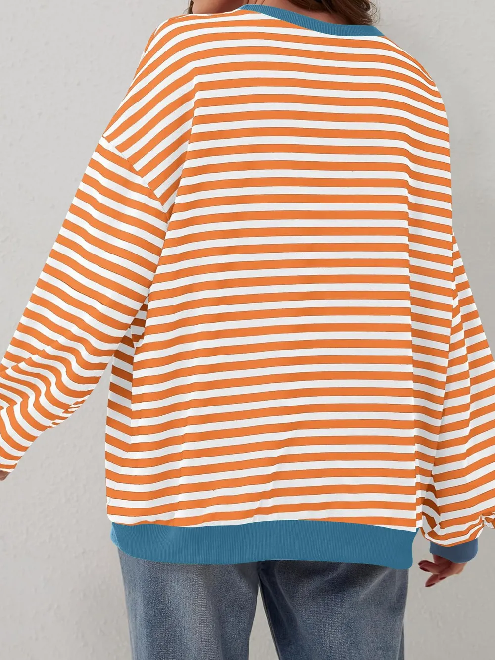Contrast Striped Long Sleeve Sweatshirt, image 32