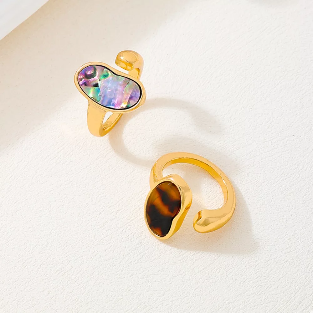 18K Gold-Plated Oval Open Ring, image 3